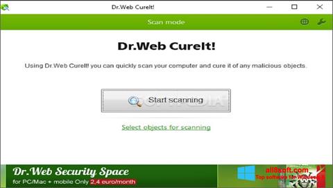 Ekraanipilt Dr.Web CureIt Windows 8