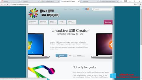 Ekraanipilt LinuxLive USB Creator Windows 8