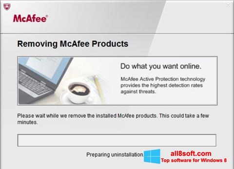 Ekraanipilt McAfee Consumer Product Removal Tool Windows 8