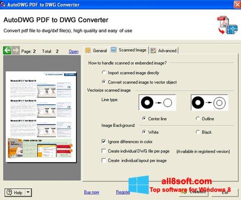 Ekraanipilt PDF to DWG Converter Windows 8