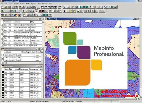 Ekraanipilt MapInfo Professional Windows 8