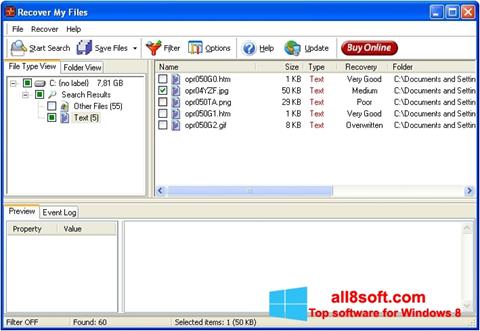 Ekraanipilt Recover My Files Windows 8
