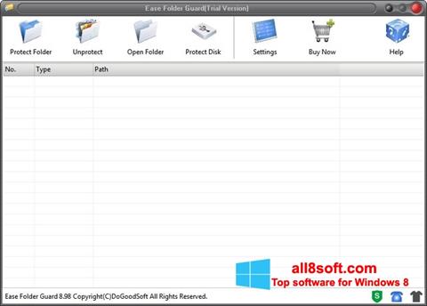 Ekraanipilt Folder Guard Windows 8