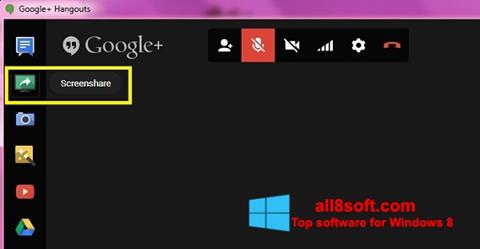 Ekraanipilt Hangouts Windows 8