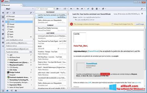 Ekraanipilt Opera Mail Windows 8
