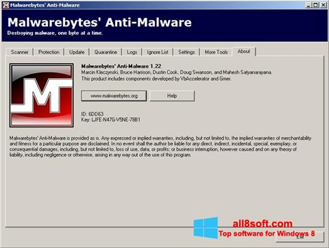 Ekraanipilt Malwarebytes Anti-Malware Free Windows 8