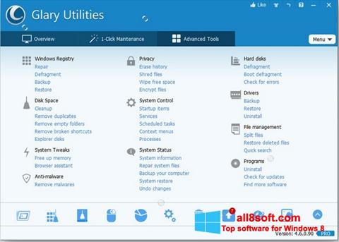Ekraanipilt Glary Utilities Pro Windows 8