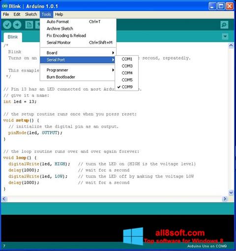 Ekraanipilt Arduino Windows 8