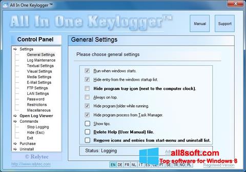 Ekraanipilt Keylogger Windows 8