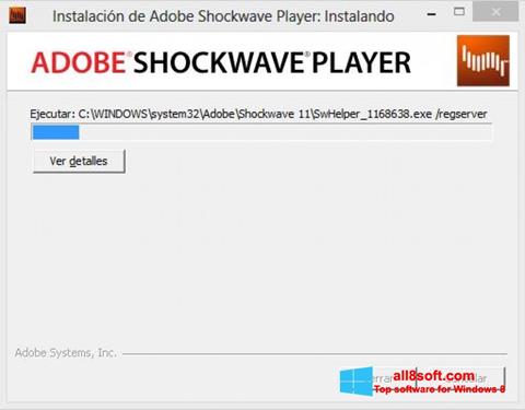 Ekraanipilt Adobe Shockwave Player Windows 8