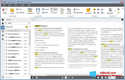 Ekraanipilt ABBYY PDF Transformer Windows 8