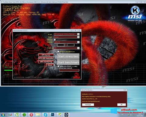 Ekraanipilt MSI Kombustor Windows 8