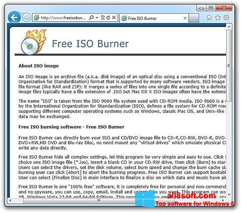 Ekraanipilt ISO Burner Windows 8