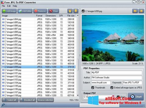 Ekraanipilt Image To PDF Converter Windows 8