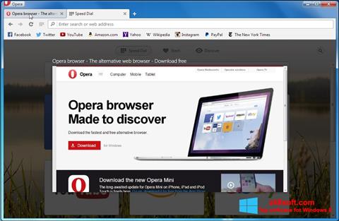 Ekraanipilt Opera Developer Windows 8