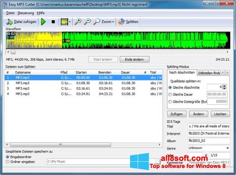 Ekraanipilt MP3 Cutter Windows 8