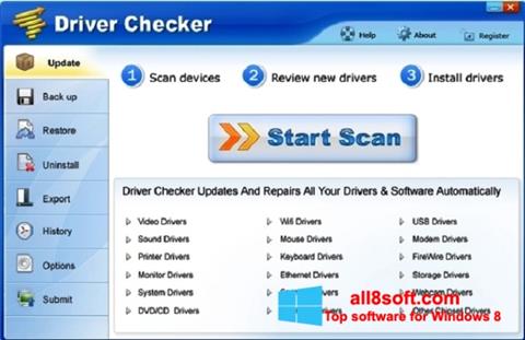 Ekraanipilt Driver Checker Windows 8