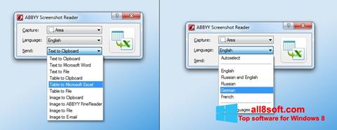 Ekraanipilt ABBYY Screenshot Reader Windows 8