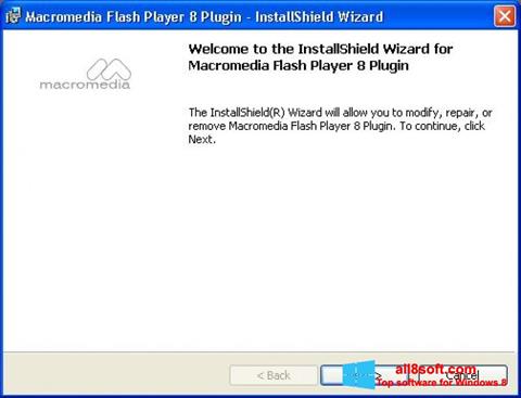 Ekraanipilt Macromedia Flash Player Windows 8