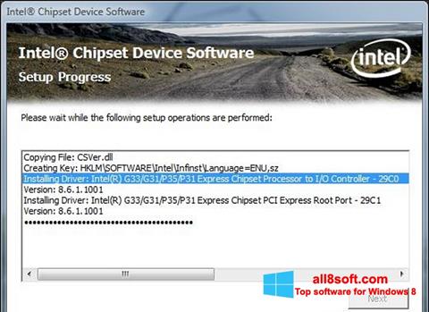 Ekraanipilt Intel Chipset Device Software Windows 8