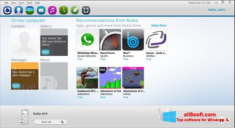 Ekraanipilt Nokia PC Suite Windows 8