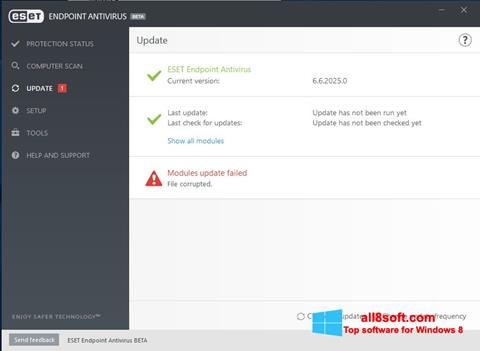 Ekraanipilt ESET Endpoint Antivirus Windows 8