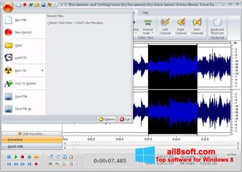 Ekraanipilt Free Audio Editor Windows 8