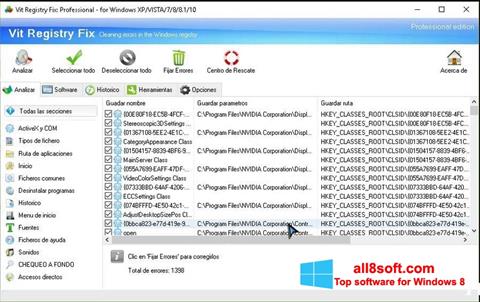 Ekraanipilt Vit Registry Fix Windows 8