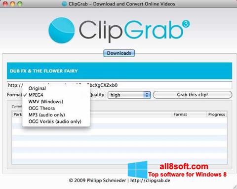 Ekraanipilt ClipGrab Windows 8