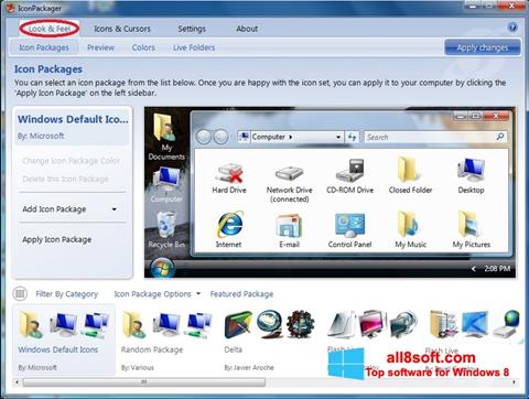 Ekraanipilt IconPackager Windows 8