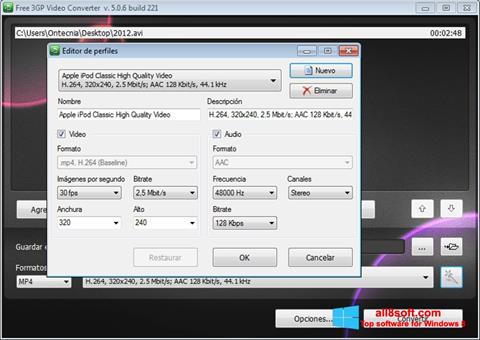 Ekraanipilt Free MP4 Video Converter Windows 8