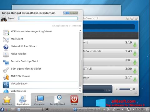 Ekraanipilt VkAudioSaver Windows 8