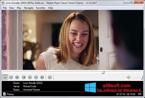 Ekraanipilt Media Player Classic Home Cinema Windows 8