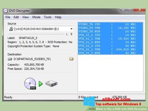 Ekraanipilt DVD Decrypter Windows 8