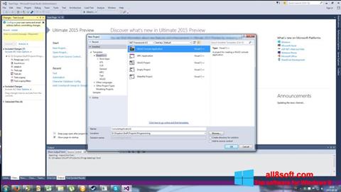 Ekraanipilt Microsoft Visual Basic Windows 8