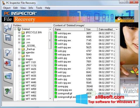 Ekraanipilt PC Inspector File Recovery Windows 8