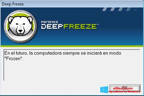 Ekraanipilt Deep Freeze Windows 8