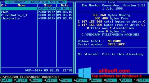 Ekraanipilt Norton Commander Windows 8