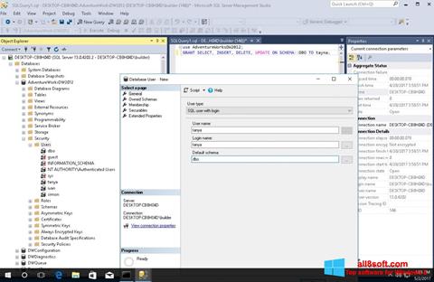 Ekraanipilt Microsoft SQL Server Windows 8