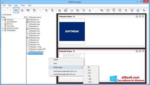 Ekraanipilt PDF24 Creator Windows 8