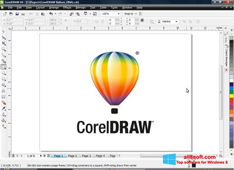 Ekraanipilt CorelDRAW Windows 8