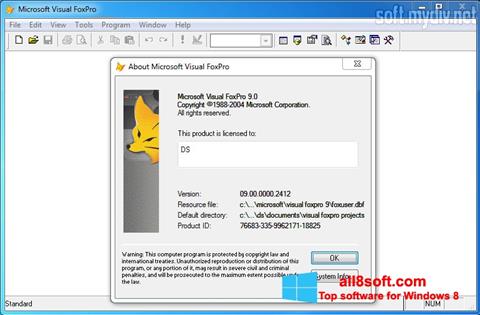 Ekraanipilt Microsoft Visual FoxPro Windows 8