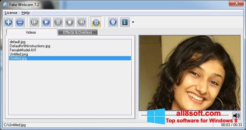 Ekraanipilt Fake Webcam Windows 8