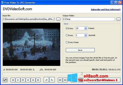 Ekraanipilt Free Video to JPG Converter Windows 8