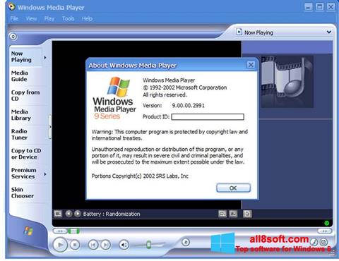 Ekraanipilt Windows Media Player Windows 8