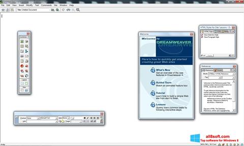 Ekraanipilt Macromedia Dreamweaver Windows 8
