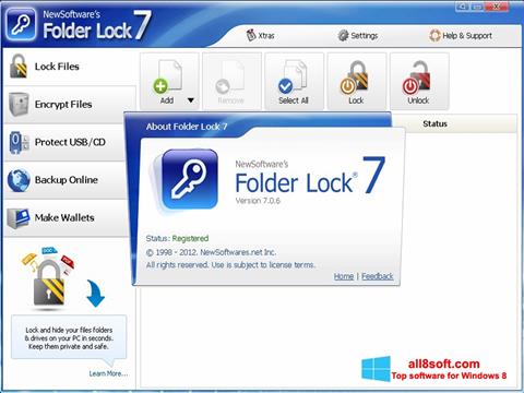 Ekraanipilt Folder Lock Windows 8