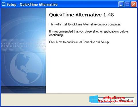 Ekraanipilt QuickTime Alternative Windows 8