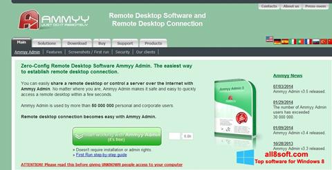Ekraanipilt Ammyy Admin Windows 8