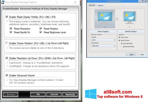 Ekraanipilt Easy Display Manager Windows 8